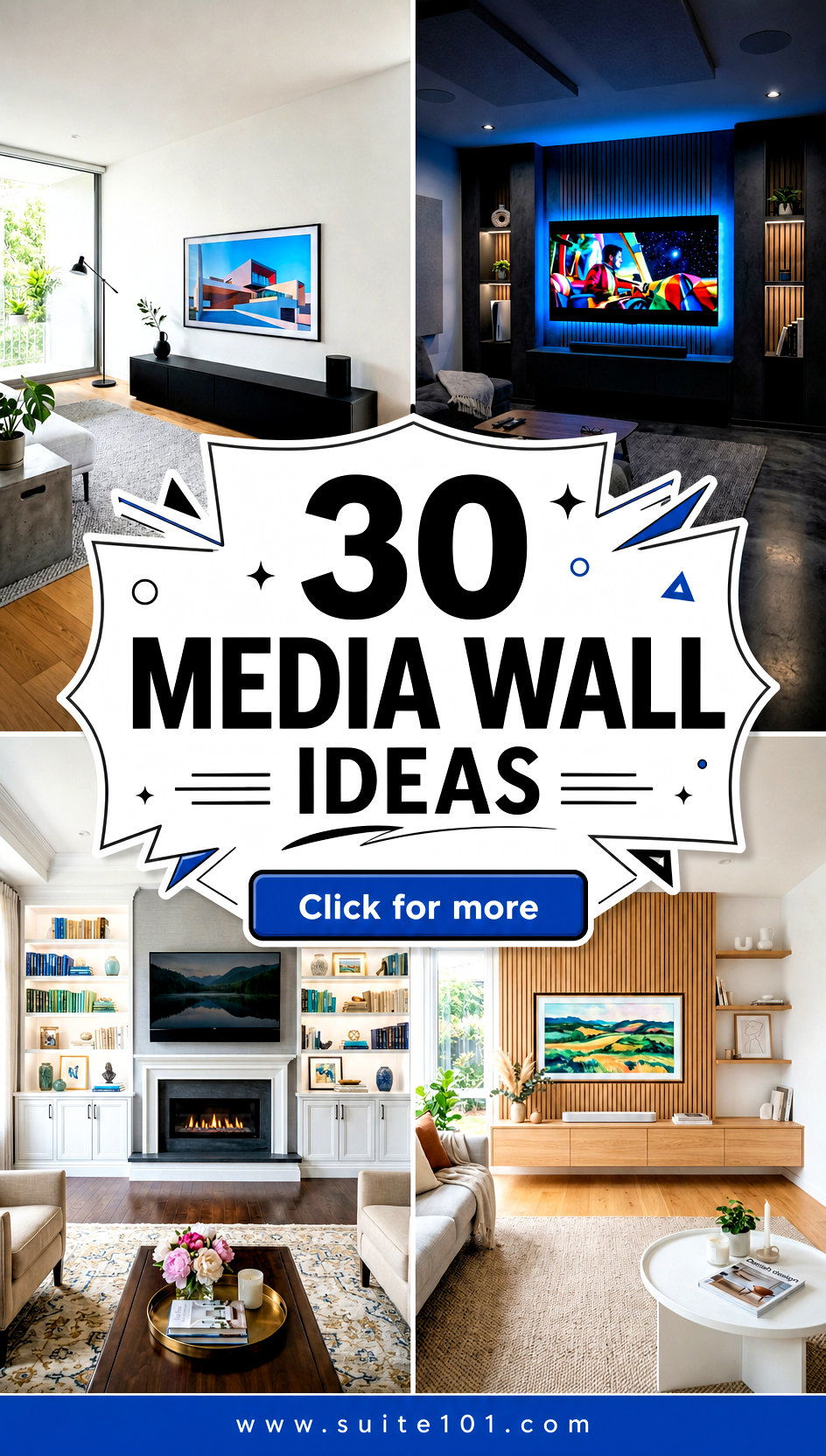30 media wall ideas for a High-Impact Entertainment Center - 30 media wall ideas for a High-Impact Entertainment Center