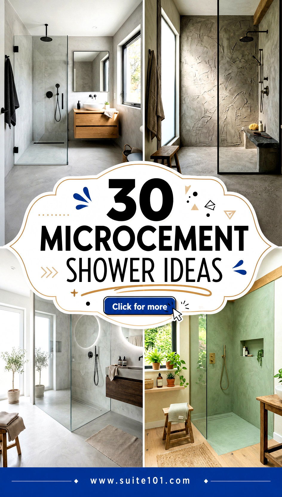 30 microcement shower ideas Stunning Waterproof Shower Styles - 30 microcement shower ideas: Stunning Waterproof Shower Styles