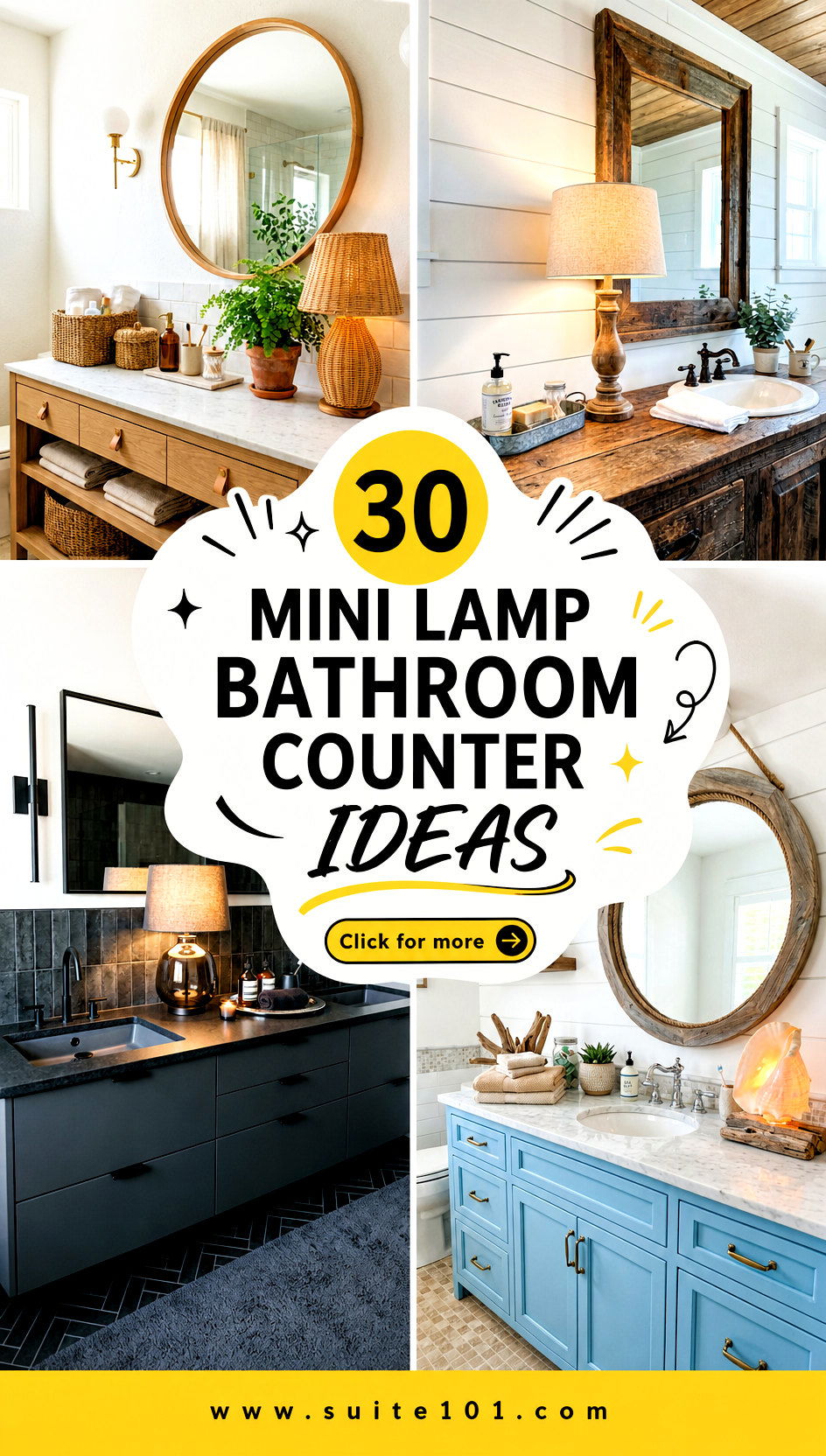 30 mini lamp bathroom counter ideas Brighten Every Morning - 30 mini lamp bathroom counter ideas: Brighten Every Morning