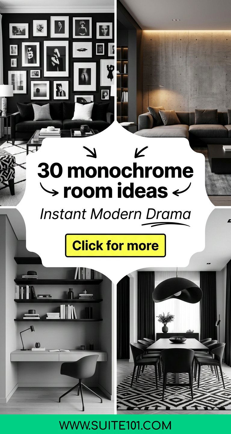 30 monochrome room ideas For Instant Modern Drama at Home - 30 monochrome room ideas: For Instant Modern Drama at Home