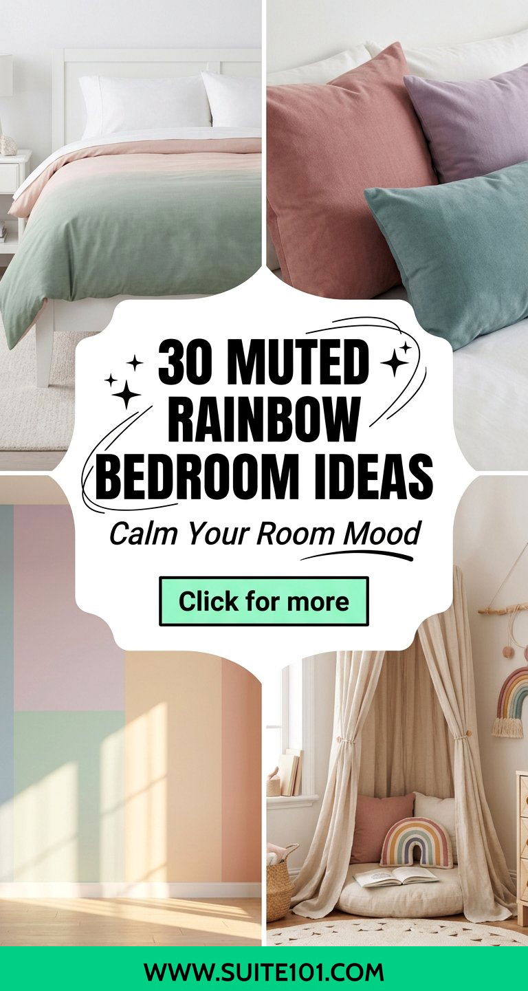 30 muted rainbow bedroom ideas for Calm Cozy Color Combos - 30 muted rainbow bedroom ideas for Calm, Cozy Color Combos