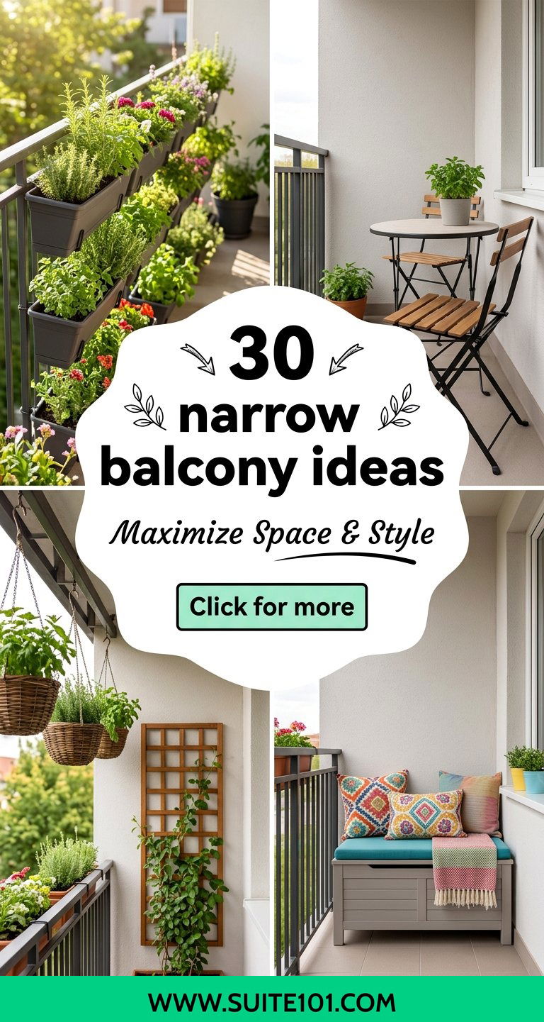 30 narrow balcony ideas to Maximize Space and Boost Style - 30 narrow balcony ideas to Maximize Space and Boost Style