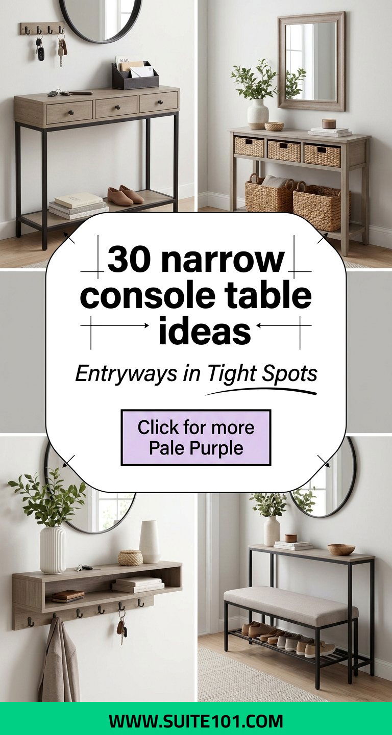30 narrow console table ideas for Entryways in Tight Spots - 30 narrow console table ideas for Entryways in Tight Spots