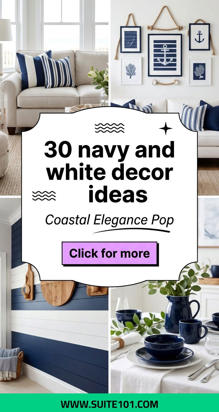 30 navy and white decor ideas for striking coastal elegance - 30 navy and white decor ideas for striking, coastal elegance