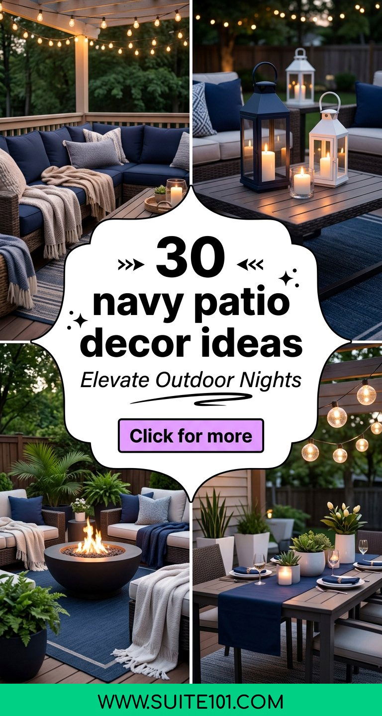 30 navy patio decor ideas to elevate outdoor nights beautifully - 30 navy patio decor ideas to elevate outdoor nights beautifully
