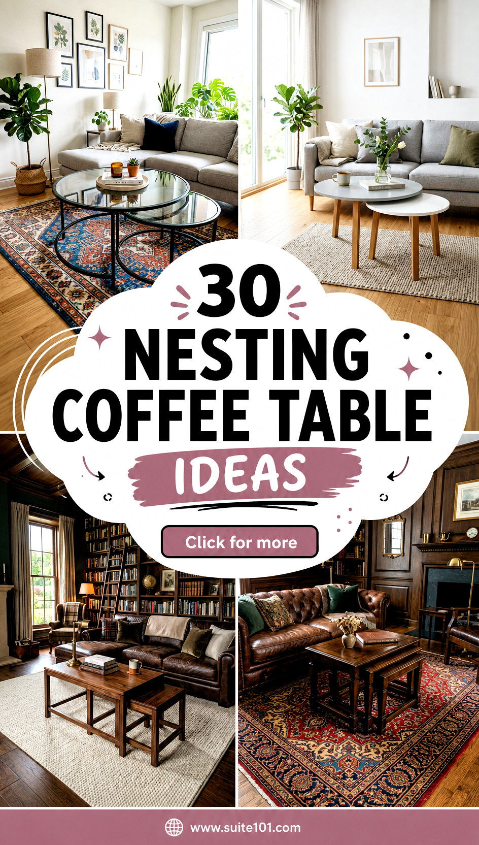 30 nesting coffee table ideas for flexible living room style - 30 nesting coffee table ideas for flexible living room style