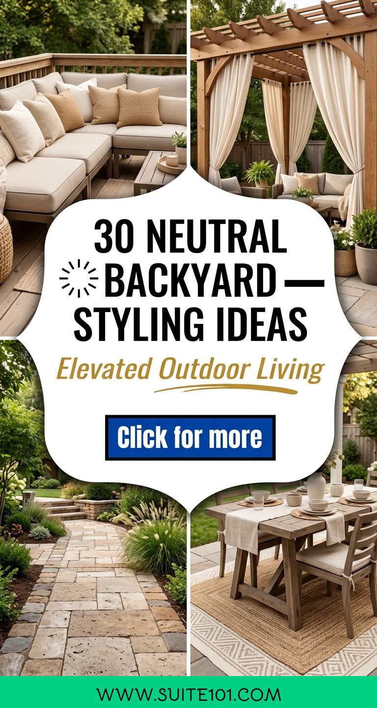 30 neutral backyard styling ideas for Elevated Outdoor Living - 30 neutral backyard styling ideas for Elevated Outdoor Living