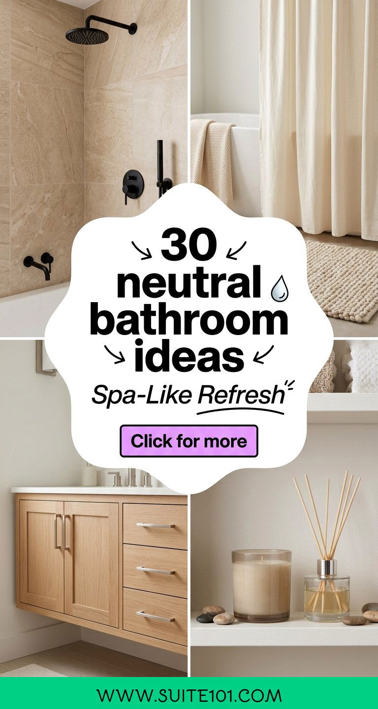 30 neutral bathroom ideas for a Spa-Like Refresh That Lasts - 30 neutral bathroom ideas for a Spa-Like Refresh That Lasts