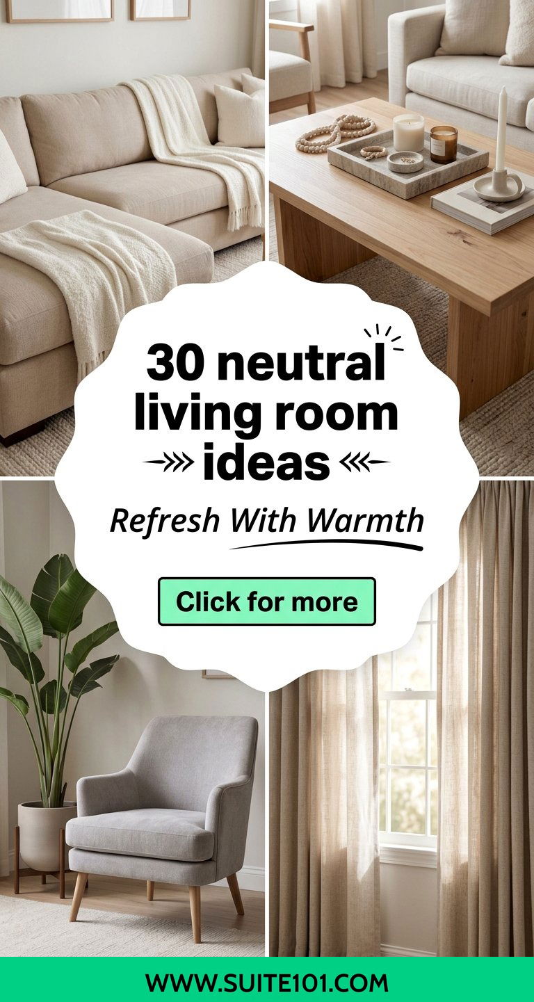 30 neutral living room ideas to refresh your space with warmth - 30 neutral living room ideas to refresh your space with warmth