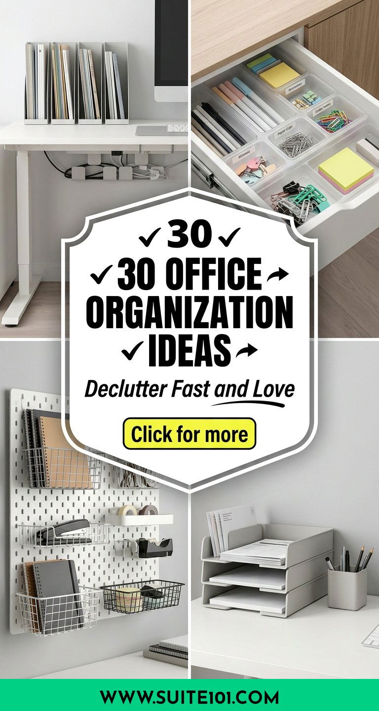 30 office organization ideas Declutter Fast and Love Your Desk - 30 office organization ideas: Declutter Fast and Love Your Desk