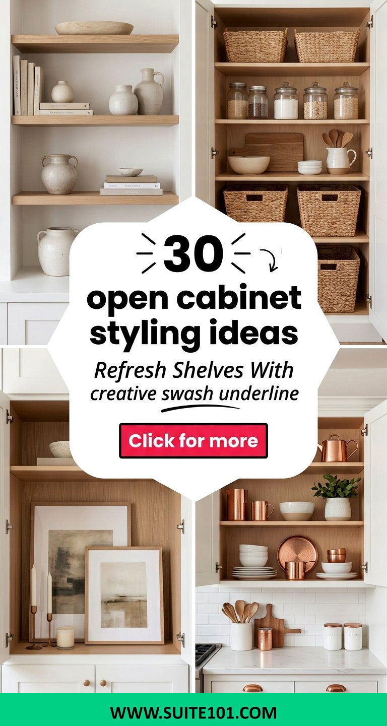 30 open cabinet styling ideas Refresh Shelves With Decor Tricks - 30 open cabinet styling ideas: Refresh Shelves With Decor Tricks