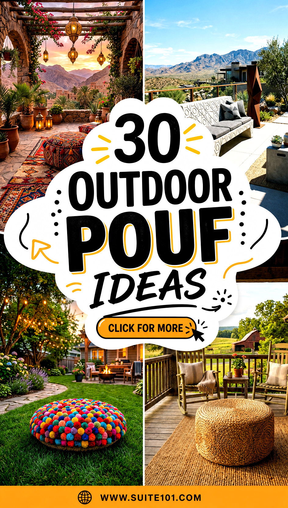 30 outdoor pouf ideas to Style Patios Like a Vacation Soon - 30 outdoor pouf ideas to Style Patios Like a Vacation Soon
