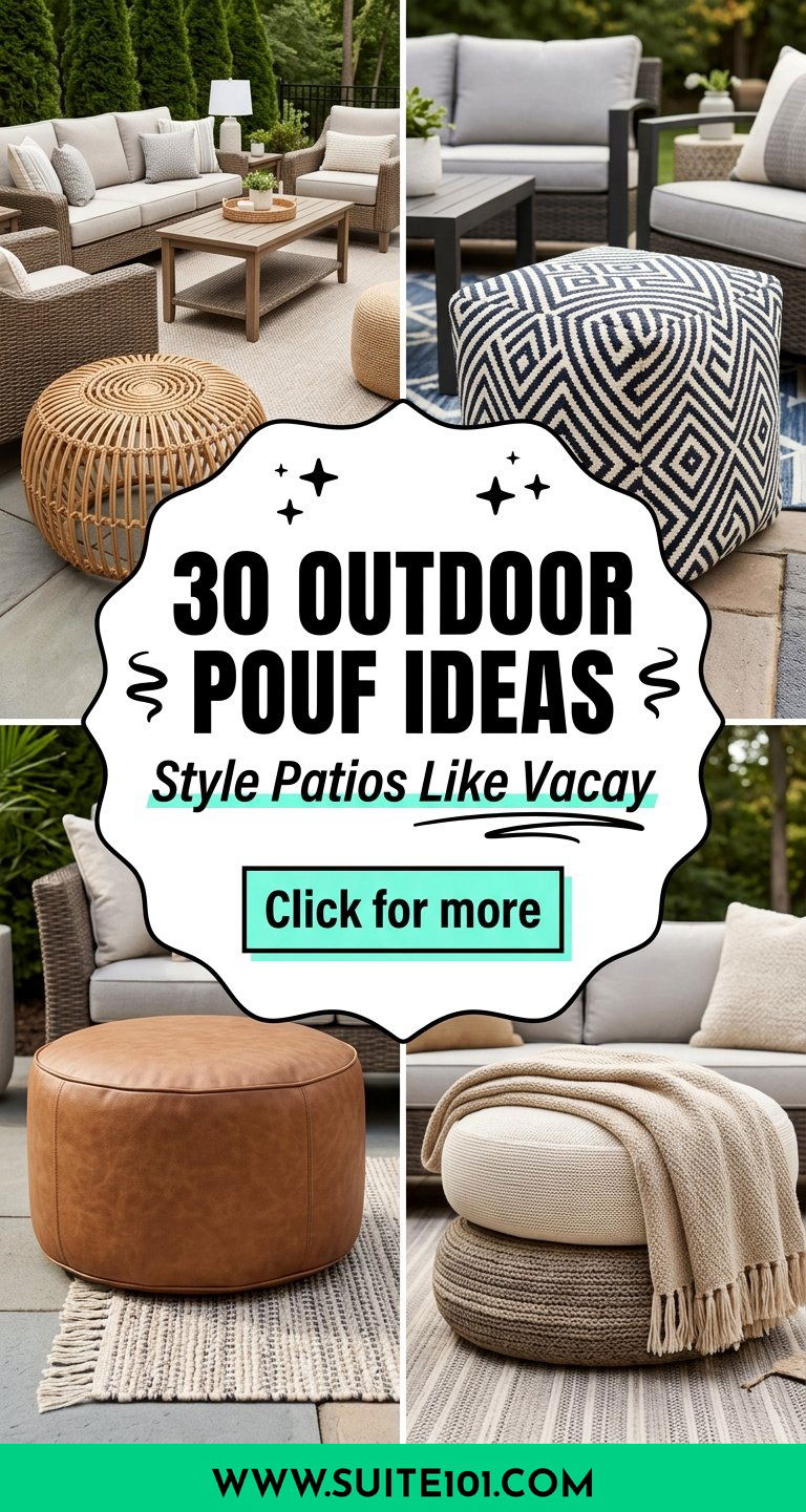 30 outdoor pouf ideas to Style Patios Like a Vacation Soon - 30 outdoor pouf ideas to Style Patios Like a Vacation Soon