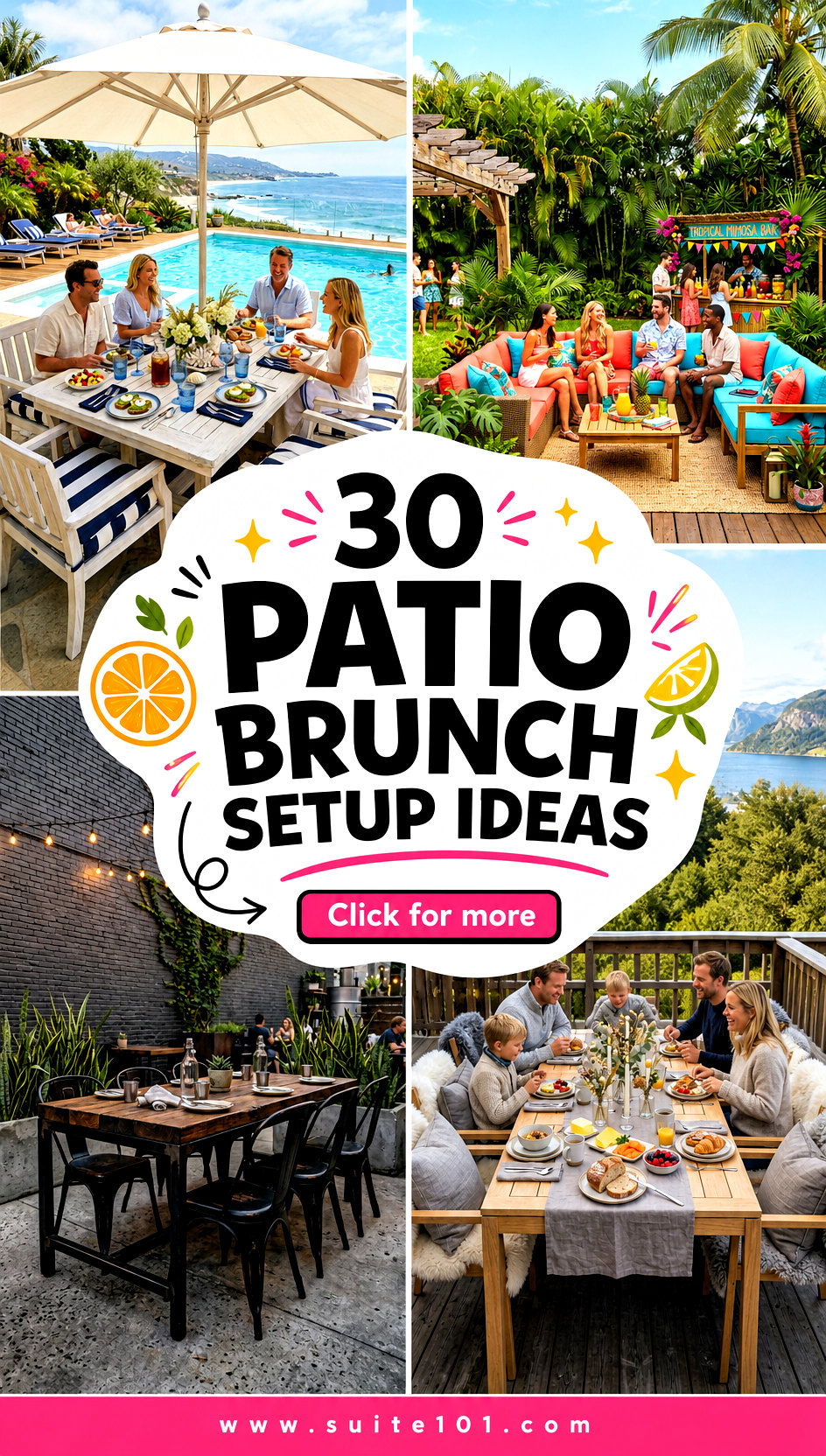 30 patio brunch setup ideas Make Your Weekend Table Pop - 30 patio brunch setup ideas: Make Your Weekend Table Pop