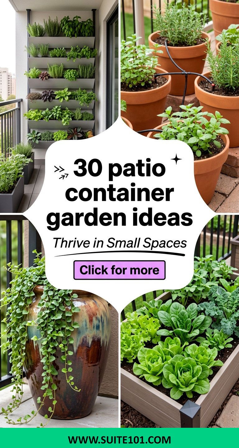 30 patio container garden ideas Thrive on a Small Balcony - 30 patio container garden ideas: Thrive on a Small Balcony