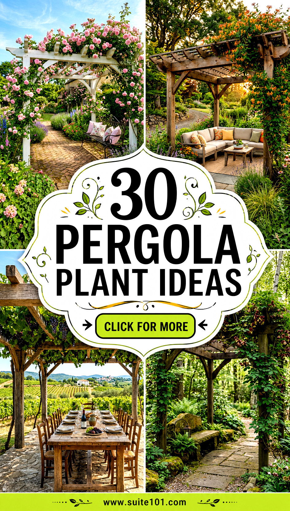 30 pergola plant ideas to Make Every Corner Feel Lush and Green - 30 pergola plant ideas to Make Every Corner Feel Lush and Green