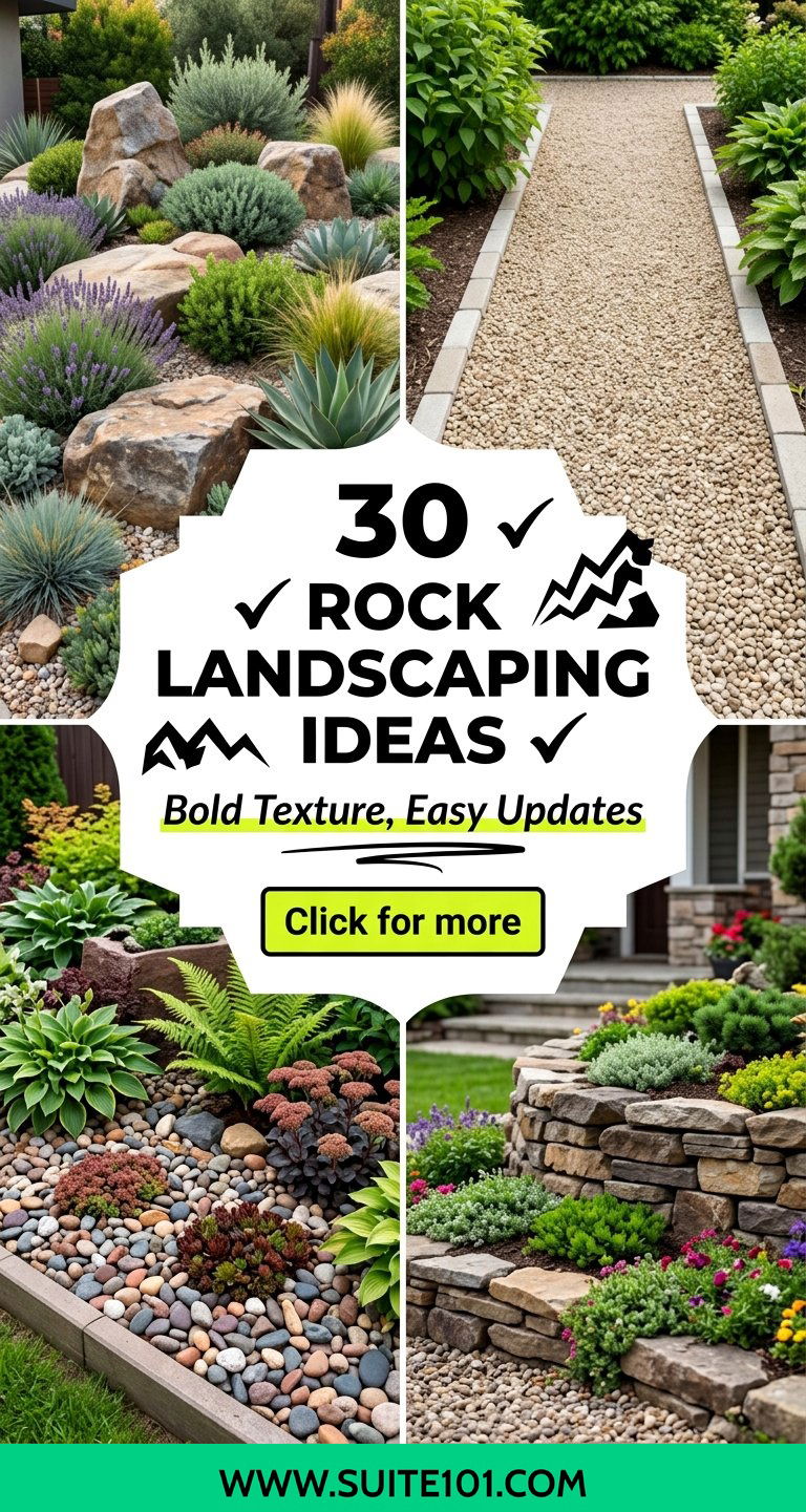 30 rock landscaping ideas for Bold Texture and Easy Yard Updates - 30 rock landscaping ideas for Bold Texture and Easy Yard Updates