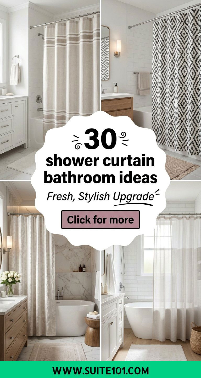 30 shower curtain bathroom ideas for a Fresh Stylish Upgrade - 30 shower curtain bathroom ideas for a Fresh, Stylish Upgrade