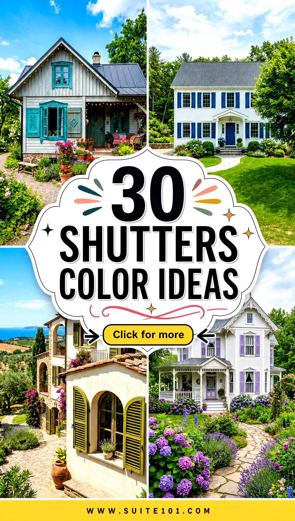 30 shutters color ideas to Choose the Perfect Exterior Shade - 30 shutters color ideas to Choose the Perfect Exterior Shade