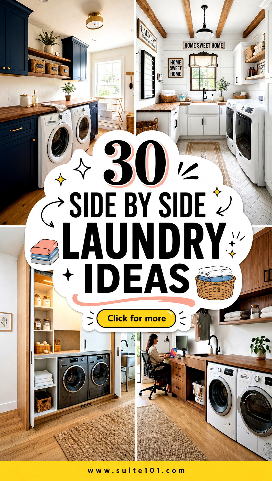 30 side by side laundry ideas for a Smarter Cleaner Routine - 30 side by side laundry ideas for a Smarter, Cleaner Routine