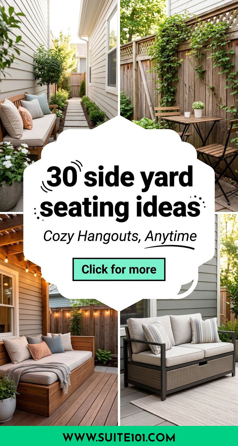30 side yard seating ideas for Cozy Outdoor Hangouts in Style - 30 side yard seating ideas for Cozy Outdoor Hangouts in Style