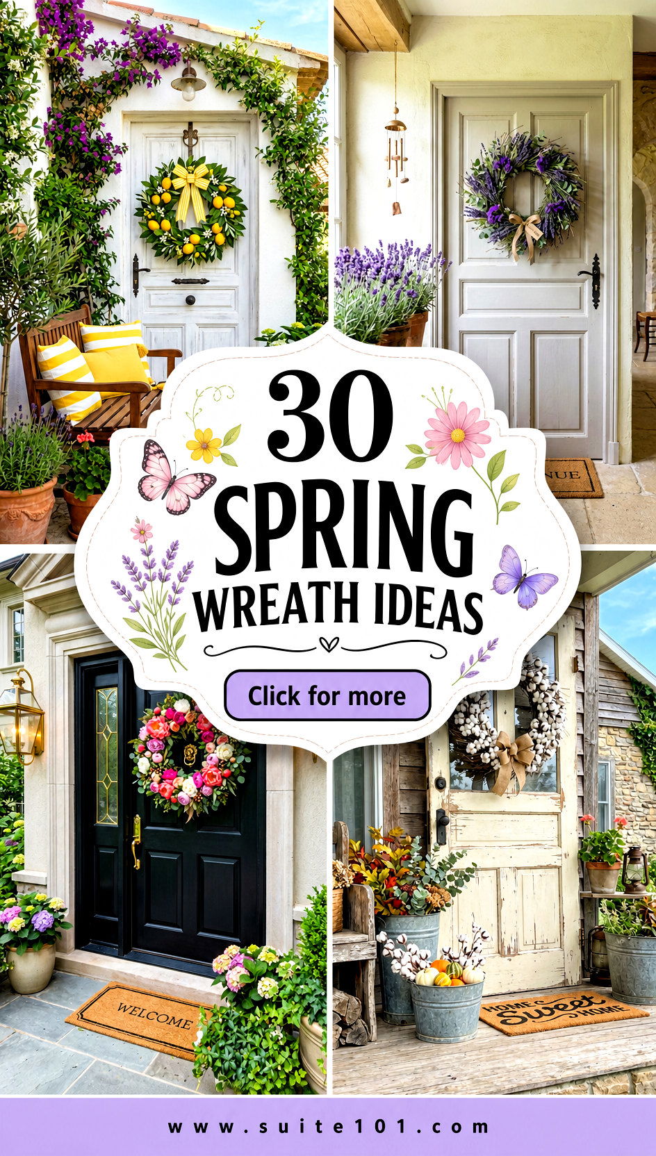 30 spring wreath ideas to Refresh Your Door With Color - 30 spring wreath ideas to Refresh Your Door With Color