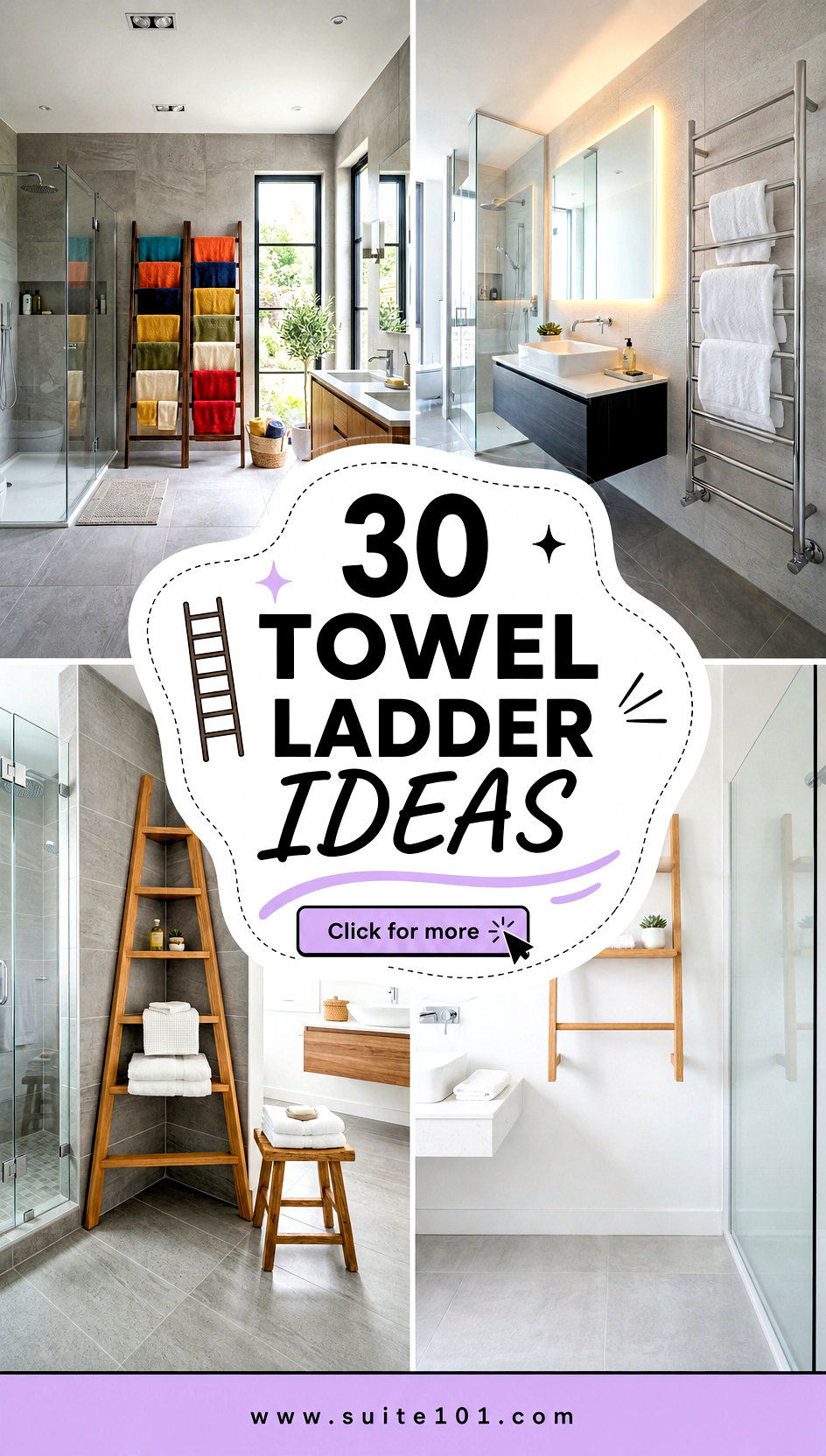 30 towel ladder ideas Easy Bathroom Style Storage Wins - 30 towel ladder ideas: Easy Bathroom Style + Storage Wins