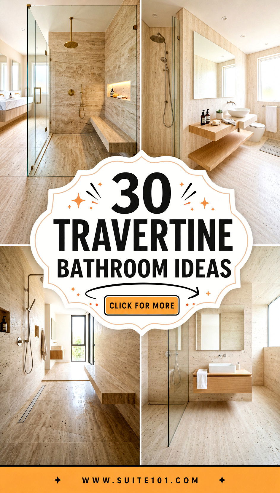 30 travertine bathroom ideas Spa-Like Style Natural Stone Charm - 30 travertine bathroom ideas: Spa-Like Style Natural Stone Charm
