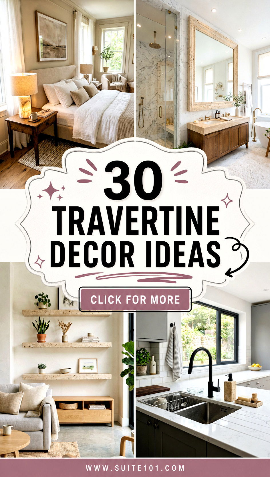 30 travertine decor ideas Warm Texture Stunning Rooms - 30 travertine decor ideas: Warm Texture, Stunning Rooms