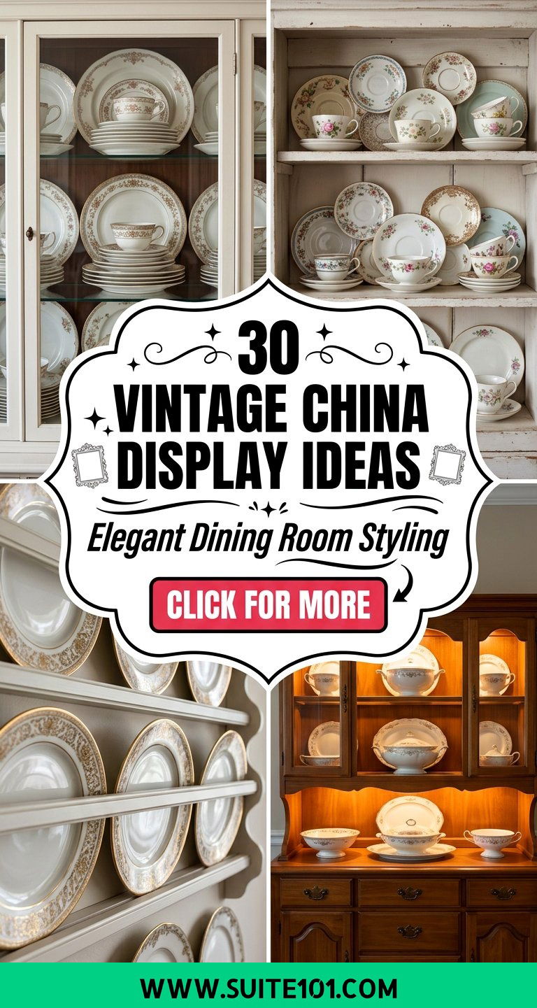 30 vintage china display ideas For Elegant Dining Room Styling - 30 vintage china display ideas For Elegant Dining Room Styling