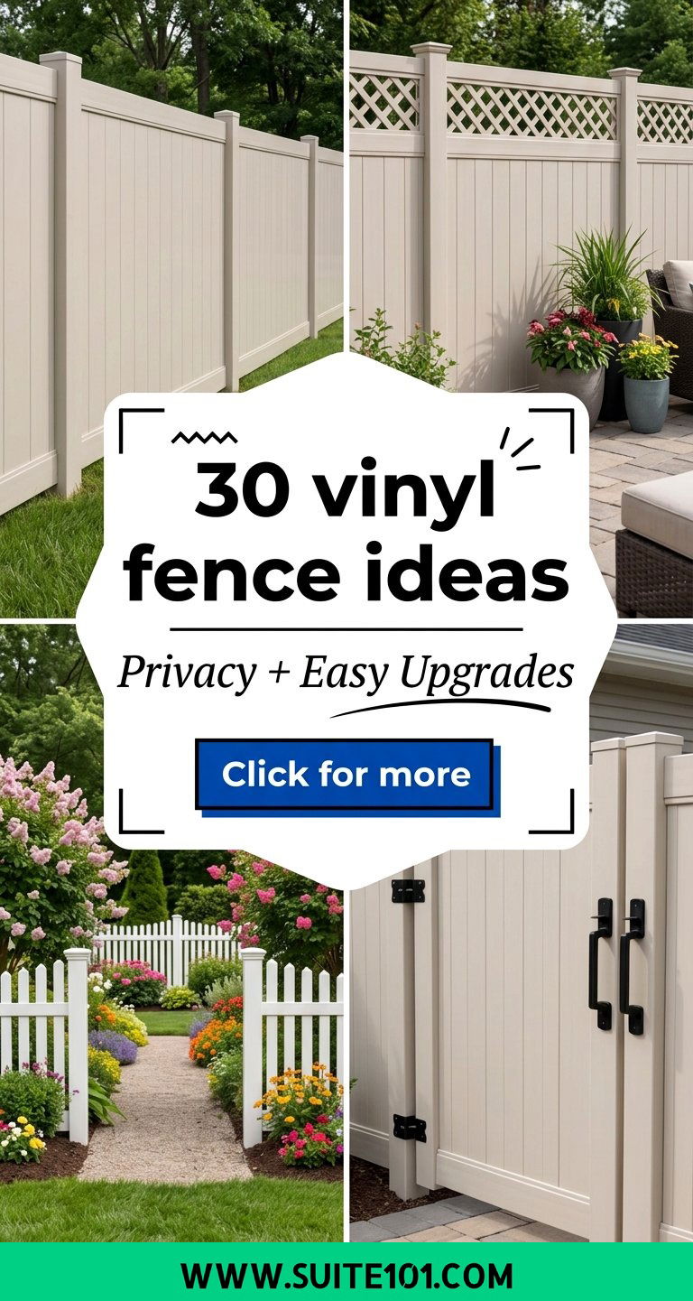 30 vinyl fence ideas For Privacy and Easy Outdoor Upgrades - 30 vinyl fence ideas For Privacy and Easy Outdoor Upgrades