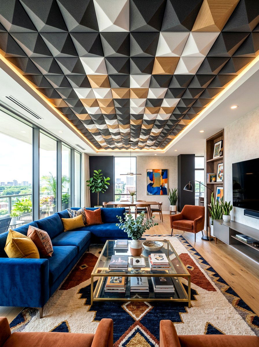 3D Ceiling Panel - 30 ceiling design ideas