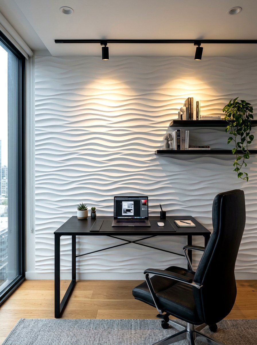 3D Textured Wall - 30 study wall ideas