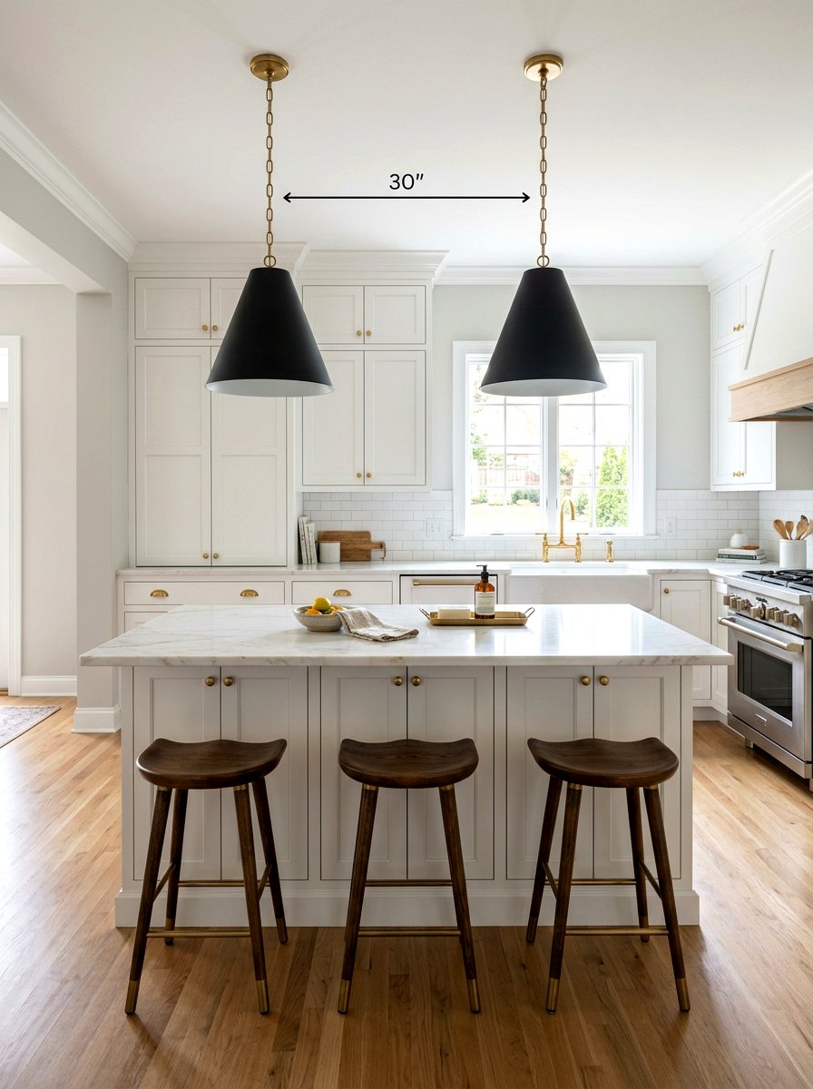 5 foot island pendant spacing - 30 island pendant spacing ideas