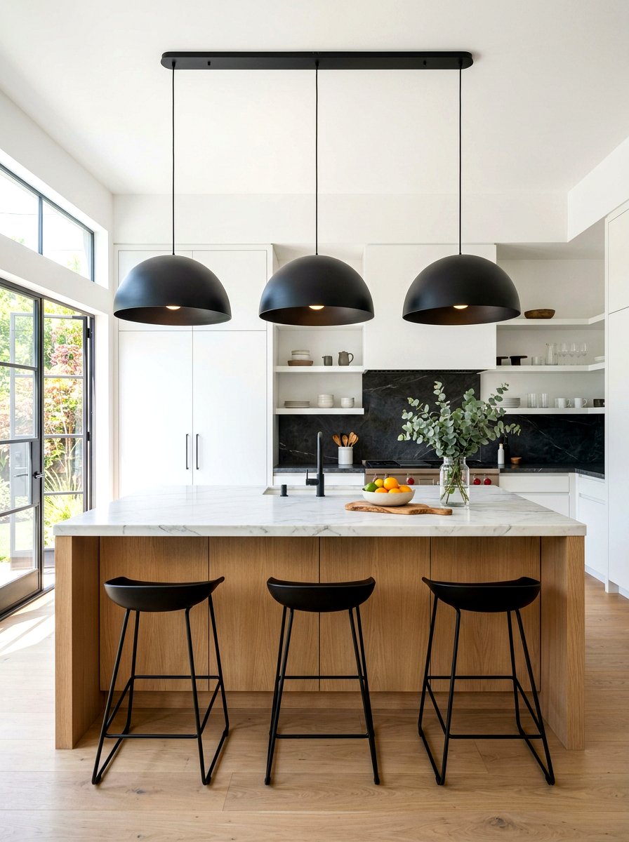 9 foot island pendant spacing - 30 island pendant spacing ideas