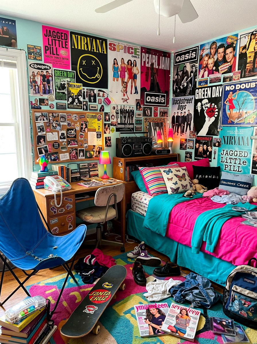 90s Nostalgia Core Bedroom - 30 nostalgia core bedroom ideas