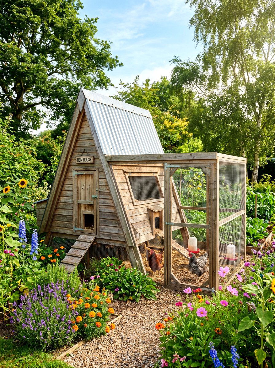 A Frame Chicken Coop - 30 chicken coop ideas