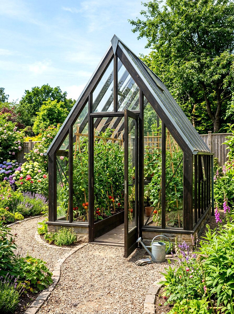 A Frame Greenhouse - 30 modern greenhouse ideas