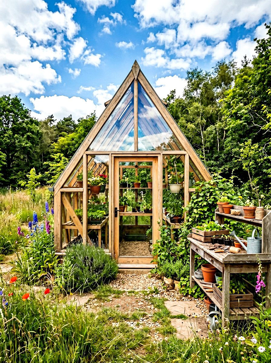 A Frame Greenhouse - 30 small greenhouse ideas