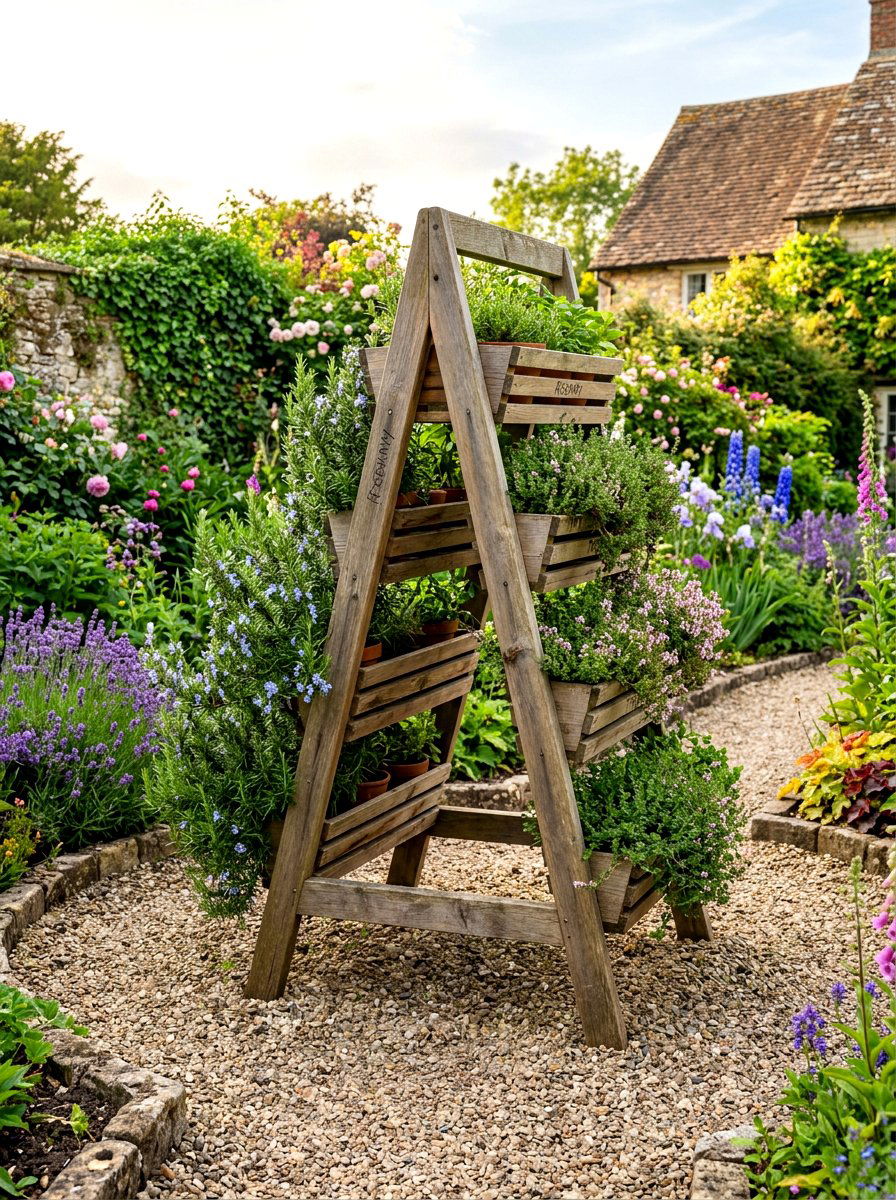 A Frame Herb Trellis - 30 herb garden trellis ideas