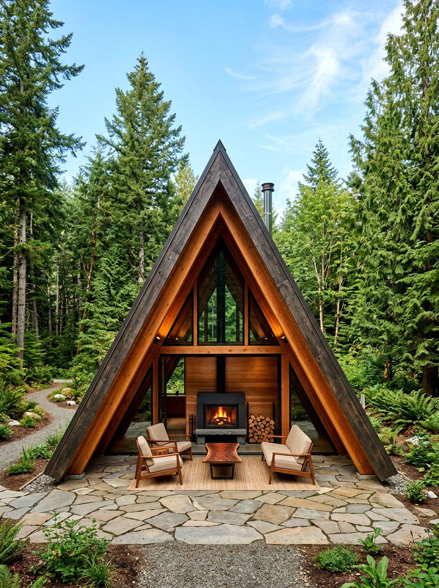 A Frame Pavilion - 30 rustic pavilion ideas
