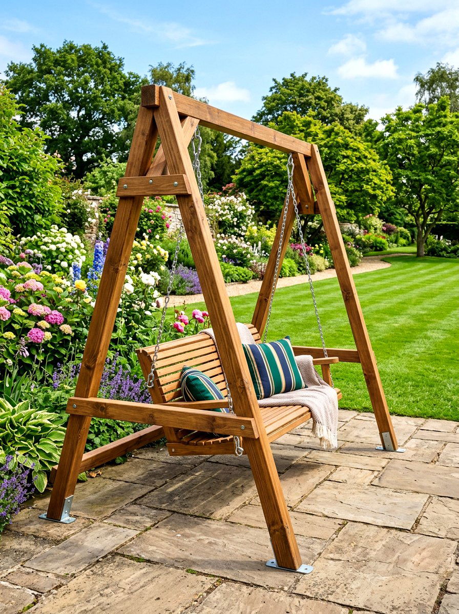 A Frame Porch Swing - 30 front porch swing ideas