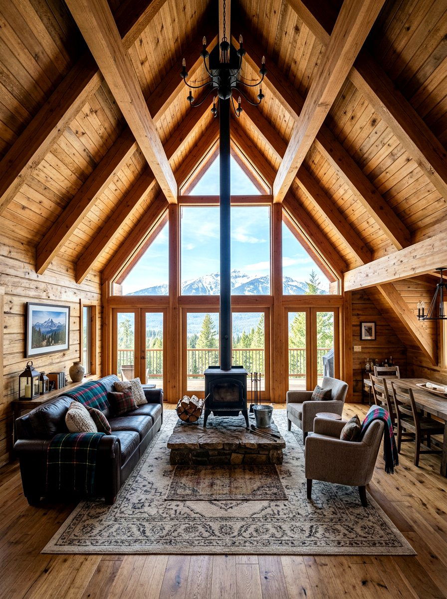 A Frame Vaulted Great Room - 30 vaulted great room ideas