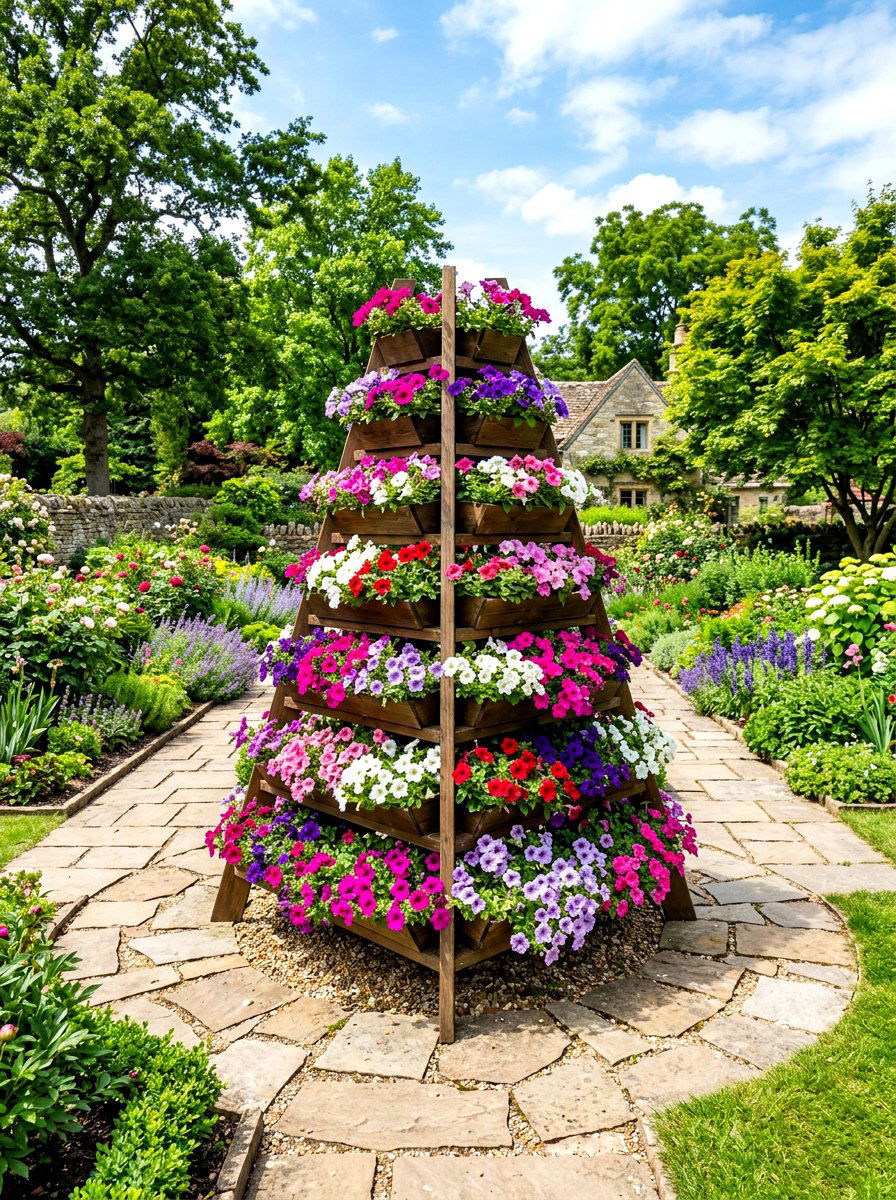 A Frame Vertical Planter - 30 tiered planter ideas