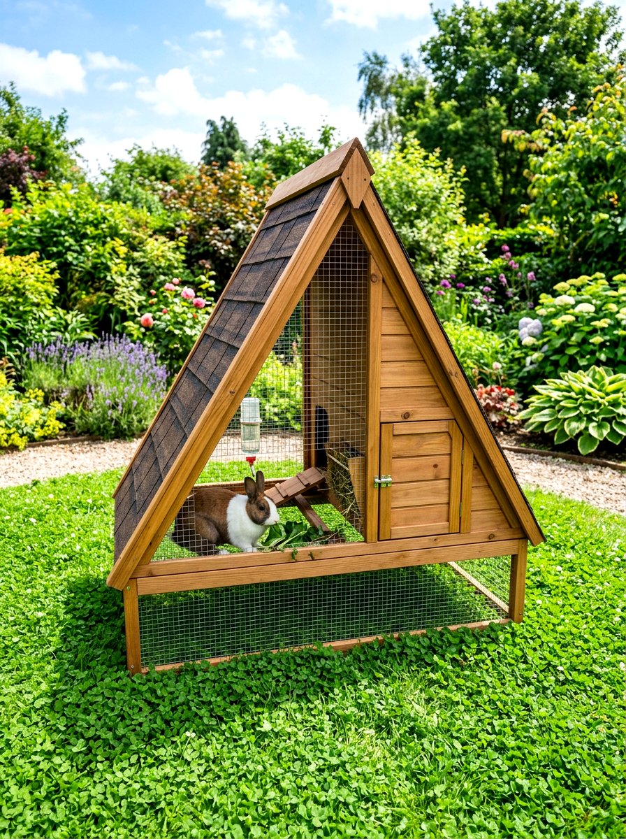 A frame rabbit hutch - 30 rabbit hutch garden ideas