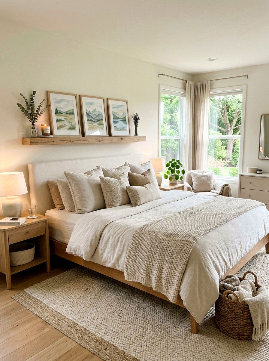 Above Bed Picture Ledge - 30 picture ledge ideas