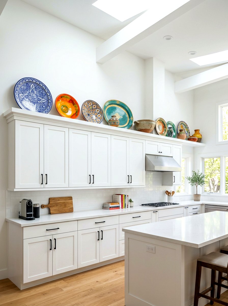 Above Cabinet Shelf - 30 dish display ideas