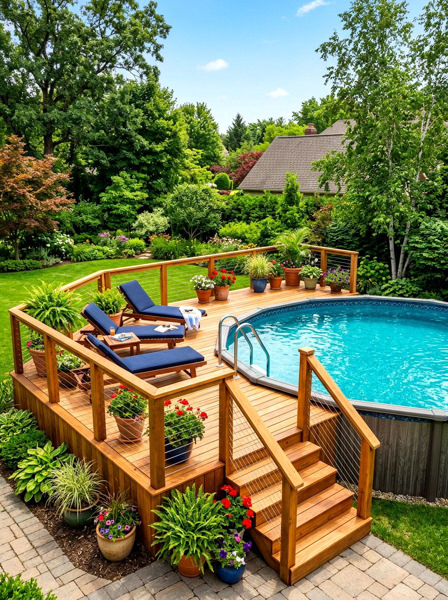 Above Ground Pool Deck - 30 pool deck ideas