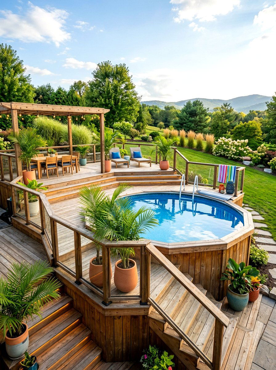 Above Ground Pool Deck - 30 pool ideas
