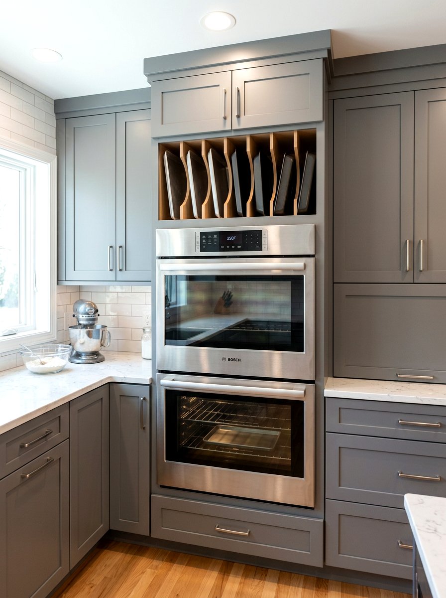 Above Oven Shelf - 30 baking sheet storage ideas
